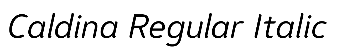 Caldina Regular Italic